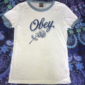 Obey Careless Whispers Sky Ringer Tee